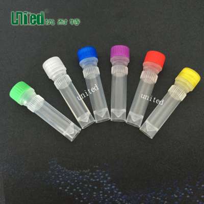 Disposable 1.5ml freezing tube/cryo tube with flat bottom